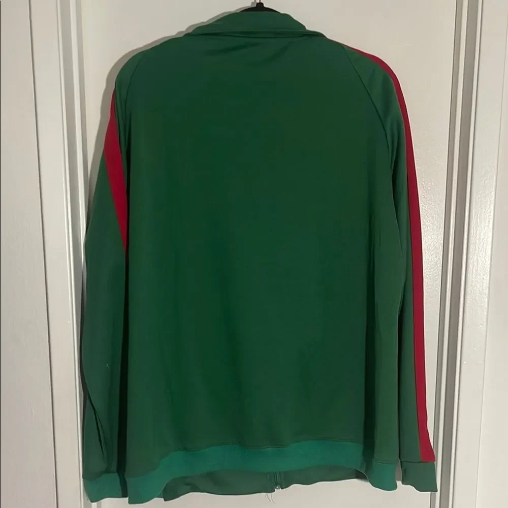Green and Red Zip-Up Jacket